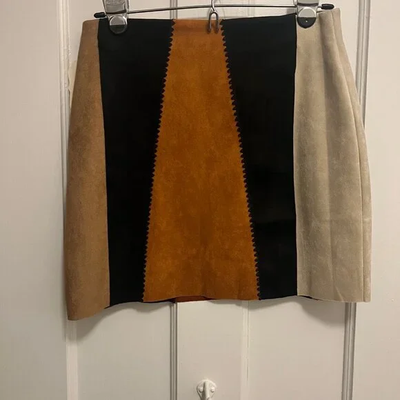 Altar'd State faux suede mini skirt size small - Picture 3 of 6